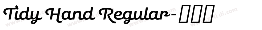 Tidy Hand Regular字体转换